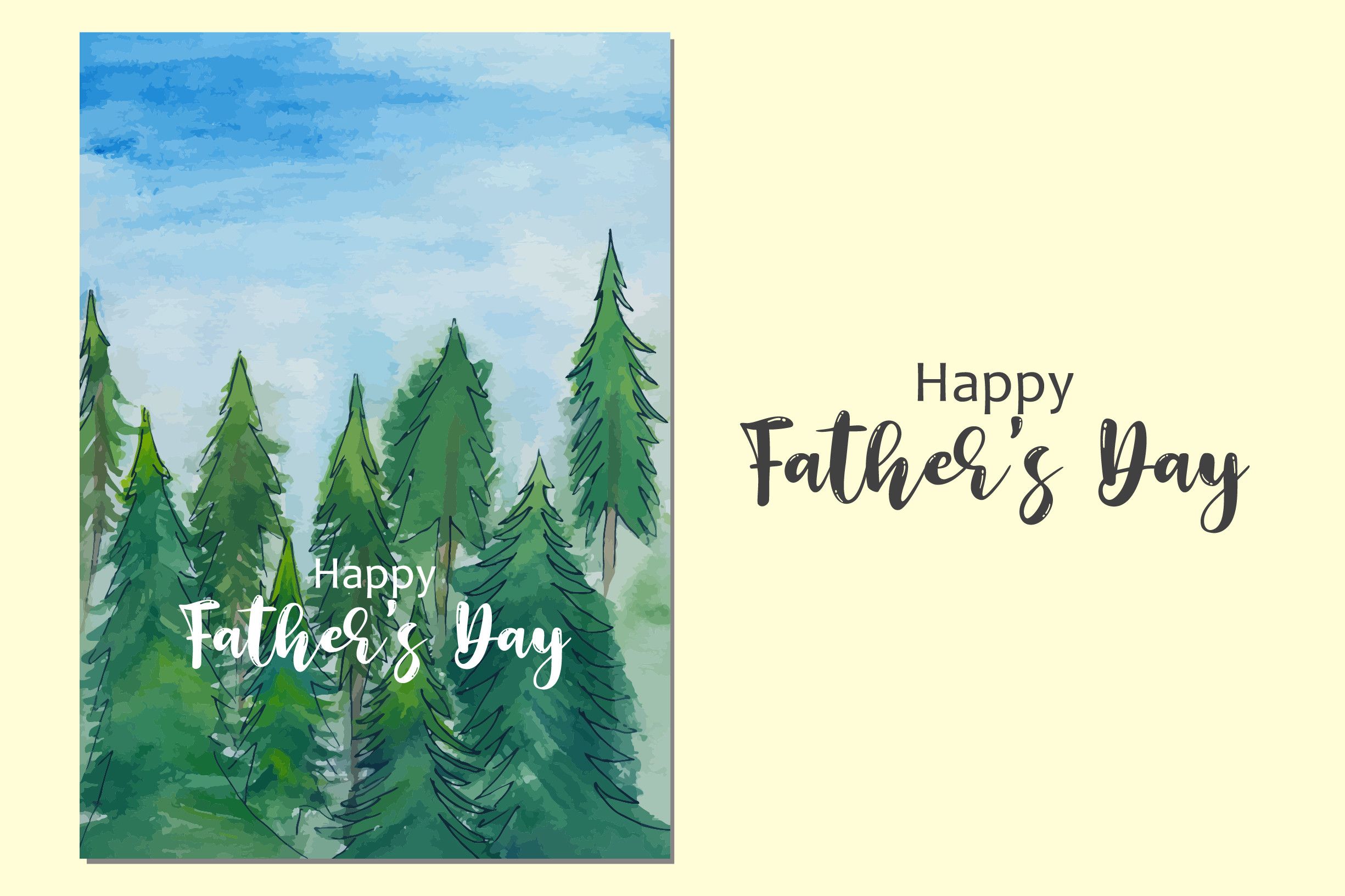 Watercolor Pine Tree Father\
